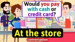 Everyday English Conversation At the store  going shopping  gifts English Conversation Practice [upl. by Kahl]