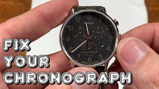 How to Fix and Reset Your Timex Waterbury Chronograph in Two Minutes [upl. by Gearard604]