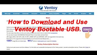 How to Download and Use Ventoy Bootable USB [upl. by Dodi]