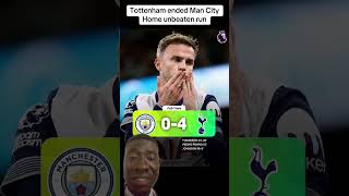 MAN CITY 04 TOTTENHAM  Tottenham ended Man City Home unbeaten run foryou mancity tottenham [upl. by Baun105]