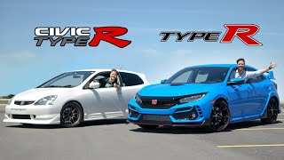 2020 Honda Civic Type R vs 2002 EP3 Civic Type R  VTEC Wars [upl. by Haret]