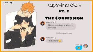 The Confession  KageHina Story  Haikyuu texts  Pt 2 Tobe Cry CryBaby Repost [upl. by Susan673]