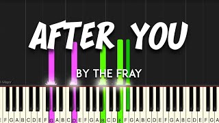 After You by The Fray synthesia piano tutorial  sheet music amp lyrics [upl. by Ayeki]