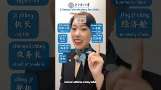 Chinese Vocabulary for Jobs Flight Attendant learnchinese [upl. by Heiner]