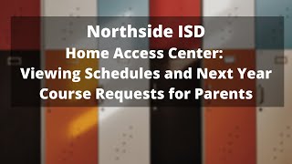 Home Access Center Viewing Schedules and Next Year Course Requests for Parents [upl. by Aneroc267]