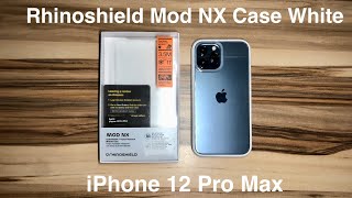 Rhinoshield Mod NX iPhone 12 Pro Max Case White unboxing amp install [upl. by Jeminah]