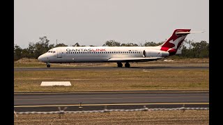 Boeing 717 powerful take off and steep climb [upl. by Tnattirb276]