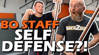 BO STAFF for Self Defense W Icy Mike and Sensei David [upl. by Atinahs]