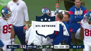 Saquon Barkley shoulder injury after getting landed on [upl. by Nwahsar]