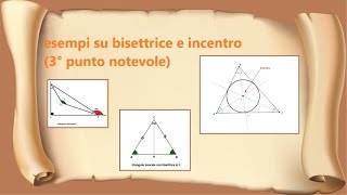 6 PROBLEMI SU BISETTRICE E INCENTRO 3° PUNTO NOTEVOLE [upl. by Maurie477]