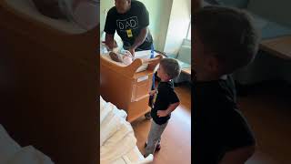 Young man hilarious reaction to meeting his new sibling 😂 [upl. by Marquet]