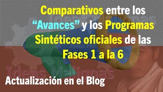 idM Fase intensiva CTE 2324 Comparativos entre los quotAvancesquot y los Programas Sintéticos oficiales [upl. by Nairred]