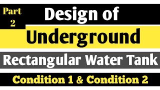 Design of Underground Rectangular Water Tank Part 2 [upl. by Jarvey]