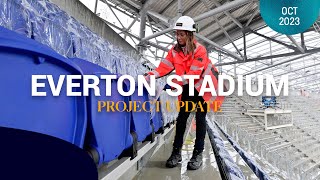 FIRST SEATS INSTALLED AT NEW EVERTON STADIUM [upl. by Larochelle]