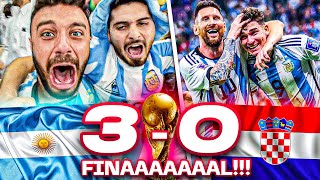 FINAAAAAL 🇦🇷 ARGENTINA 30 CROAZIA 🇭🇷  LIVE REACTION DALLO STADIO [upl. by Vasiliki]