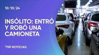 CABA rompió la vidriera y se llevó una camioneta en Barracas [upl. by Nadiya977]