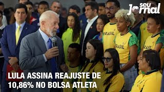 Lula assina reajuste de 1086 no Bolsa Atleta [upl. by Yrek]