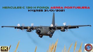 Hercules 130 H Portugal Air Force Atterrissage et décollage 31 Janv 2021 [upl. by Lovett]