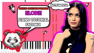 ELODIE  NIENTE CANZONI DAMORE  INSTRUMENTAL Piano Tutorial [upl. by Ardme]