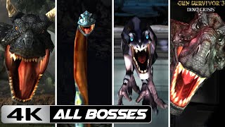 Dino Stalker  All Bosses Encounters\Battles No Damage 4k [upl. by Alley]