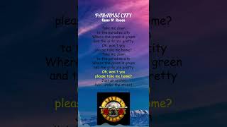 Guns N Roses  Paradise City Lyrics shorts [upl. by Anitnahs]