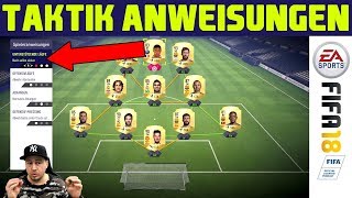 FIFA 18 Taktik Anweisungen  Tutorial für Einstellungen Eures Teams Taktiken amp Strategie deutsch [upl. by Kirkpatrick887]