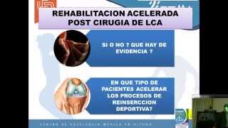 Rehabilitación postoperatoria en plastía de ligamento cruzado anterior [upl. by Griff]