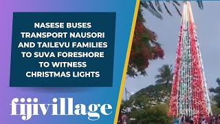 Nasese Buses transport Nausori and Tailevu families to Suva foreshore to witness Christmas lights [upl. by Amsirhc]