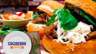 Receta Cemita poblana  Cocineros Mexicanos [upl. by Viddah]