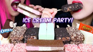 ASMR SOFT ICE CREAM PARTY  ASTRONAUT ICE CREAM 아이스크림 리얼사운드 먹방 アイスクリーム 冰淇淋 Kem cây  KimampLiz ASMR [upl. by Lenrow]