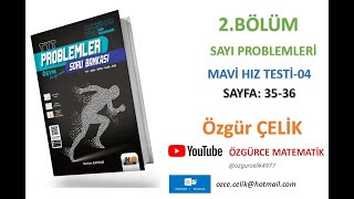 Hız ve Renk TYT ProblemlerSayı Problemleri Mavi Hız Testi 4 sayfa 3536 [upl. by Meekar]