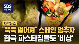 quot뚝뚝 떨어져quot 스페인 멈추자…한국 파스타집들도 비상 자막뉴스  SBS [upl. by Amick]