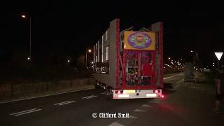 Kermis Santpoort 2018 afbouw en transport Deel 1 [upl. by Einaled258]