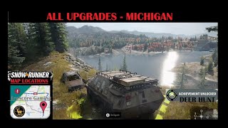 ALL UPGRADES MICHIGAN SNOWRUNNER Deer Hunt [upl. by Odarbil]