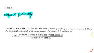 Empirical probability [upl. by Hartnett]