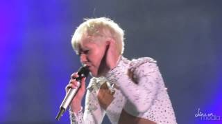 Miley Cyrus Cries During Wrecking Ball Live at Staples Center Bangerz Tour YouTube [upl. by Oelgnaed]