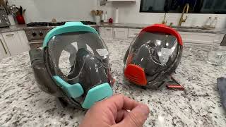 Wildhorn Seaview 180 V2 Full Face Snorkel Mask Snorkeling Gear for Adults Young and Kids Review [upl. by Haras]