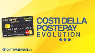 Costi Postepay Evolution Poste Italiane bonifico ricarica prelievo anche allestero [upl. by Dell]