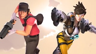 The Scout vs Tracer TF2 vs Overwatch Commentary [upl. by Harbot514]