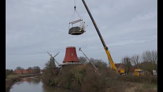 Arbeiten an der roten Mühle in Greetsiel beginnen [upl. by Erihppas]