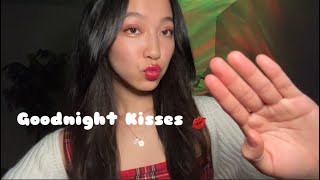 ASMR Good Night Kisses amp Relaxing Hand Movements 💋 Soft Mouth Sounds [upl. by Gerita]