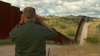 Border patrol CTVs look at the ArizonaMexico border [upl. by Yvor]