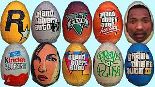 ALL Surprise Eggs GTA San Andreas Vice city GTA 3 GTA 5 GTA 6 ASMR [upl. by Nager]