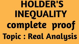 Holders inequality realanalysis by tanveer ahmed [upl. by Pallas]