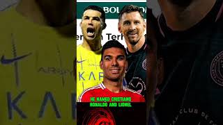 3 Greatest Players according to MU Midfielder Casemiro lionelmessi cristianoronaldo [upl. by Mackey]