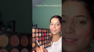 I tried to recreate the Sania Mirza inspired Christmas makeup look 👀 shorts makeuptutorial 2024 [upl. by Dione]