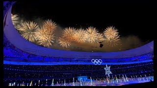 Closing Ceremony Beijing Winter Olympics 2022Beautiful Fireworks [upl. by Bobbe153]