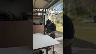 Installing bead board paneling on the walls in my pantry diy homeimprovement remodeling [upl. by Revilo]