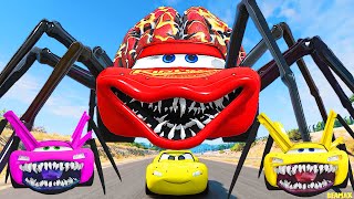 Live Epic Escape From Lightning McQueen Eater Monsters  McQueen VS Lightning McQueen BeamNGDrive12 [upl. by Caton]