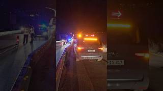 A8 bei Pforzheim Ost Unfallabsicherung auf linker Spur [upl. by Stefania]